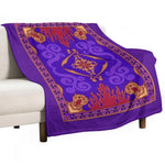 couverture polaire violet motif floral hiver moderne portable pique nique voyage hospitalière qualité polyester