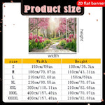 bannière décorative printemps tulipes cerisiers fleurs naturelle suspension mariage anniversaire