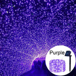 guirlande lumineuse solaire 300 led bleu doré led moderne clipsétales