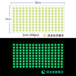 sticker lumineux étoiles vert fluo moderne adhésif chambre enfant décoration mur pièce