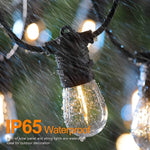 guirlande lumineuse solaire vintage filaments transparents noir industrielle extérieure 10mètres festive jardin party