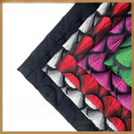 tissu polyester jacquard dragon rouge noir blanc vert rose gris texturé résistant