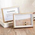 cadre photo bois decoratif minimaliste blanc beige clair photo frame stand 10 inch