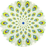 serviette plage ronde motif mandala boho chic coton polyester décorative grande plage été