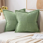 housse coussin velours côtelé rayé beige coussin support lombaire sieste lit classique polyester coton