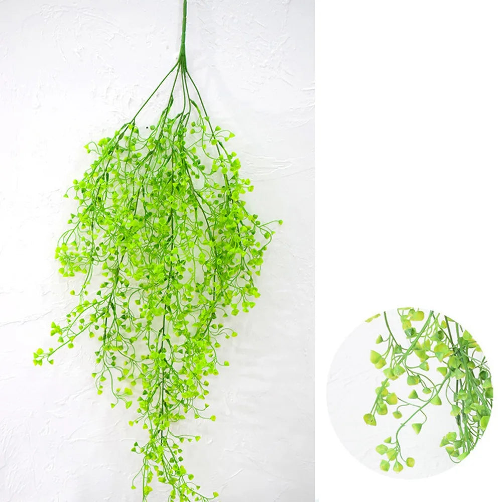 guirlande artificielle vert jaune blanc fleurs simples naturelle rustique intérieur tringle fixée décoration maison