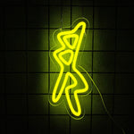 néon lumineux cyberpunk game zone texte abstrait vert bleu jaune rose violet moderne