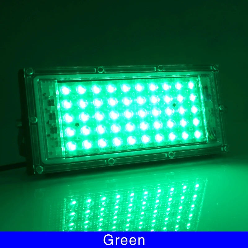 projecteur led noir multicolore ip65 moderne télécommande 220v 50w aluminium