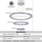 suspension lumineuse moderne acier inoxydable blanc noir strass brillant 2000 82000 lumens 90 260v
