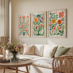 affiches murales fleurs oiseaux traditionnel multicolore deco chambre salon enfants boisDecoration murale impression toile.setVertical(false)