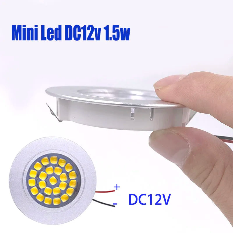 ampoule led mini 12v 1.5w argentée moderne câbles noir rouge 45deg ip52