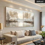 toile peinte paysage abstrait moderne minimaliste 20x40cm 30x60cm 40x80cm 50x100cm 60x120cm 70x140cm