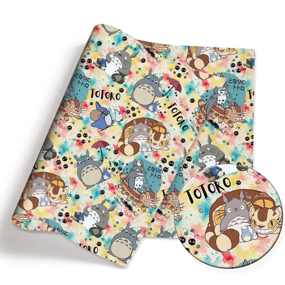 serviettes dessins animés totoro multicolores polyester coton patchwork enfant poupée rideau maison
