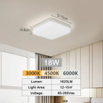 lampe led moderne blanc plat carré clips simple.surface 18w 24w 36w 48w