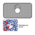 tapis lavabo silicone perforé gris moderne antidérapant drainage vaisselle 34.5x28.6cm