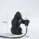 lampe poser gorille bronze noir blanc décoration intérieure moderne ampoules led câbles électriques certifiées