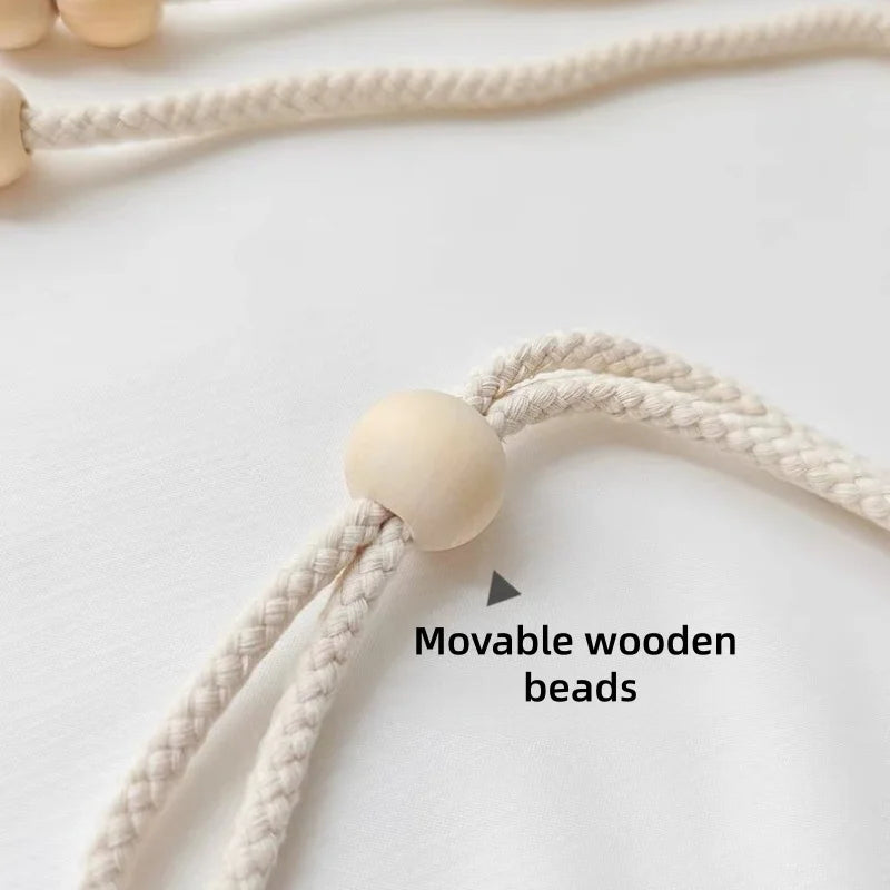 corde rideaux moderne tressée bois beige clair accessoire décoration salon chambre coucher rustique