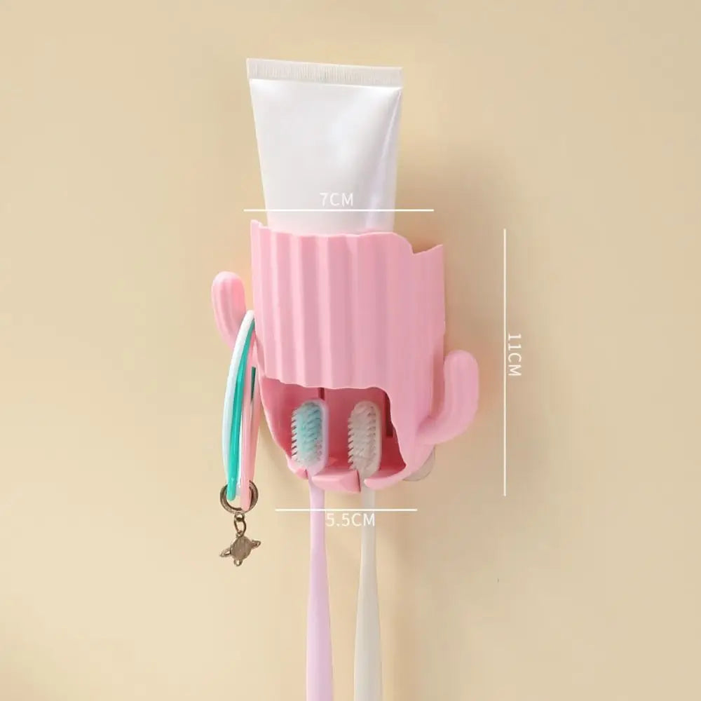 porte brosses dents moderne adhésif cactus vert rose bleu chambre salle bain