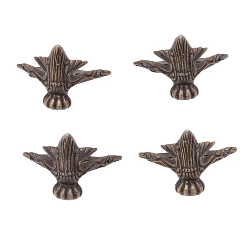 protege angle meuble decor vintage bronze floral vieilli pieces fixations vis