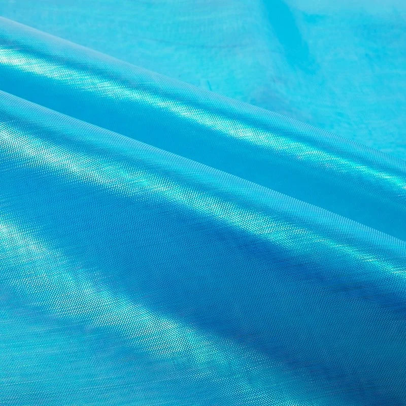 tissu nylon moderne élégant translucide brillant légèrement texturé bleu orange rose rouge blanc