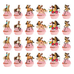 assiettes festives anniversaire dessin animé chevaux personnages papier coloré serviettes gobelets nappe tablecloth