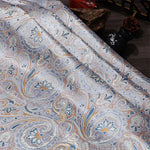 tissu brocart floral rose clair rouge vert bleu fleurs classique 100 polyester 75cm DIY