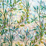 film décoratif statique feuilles vertes motif floral protection uv moderne adhésif isolation thermique transparent