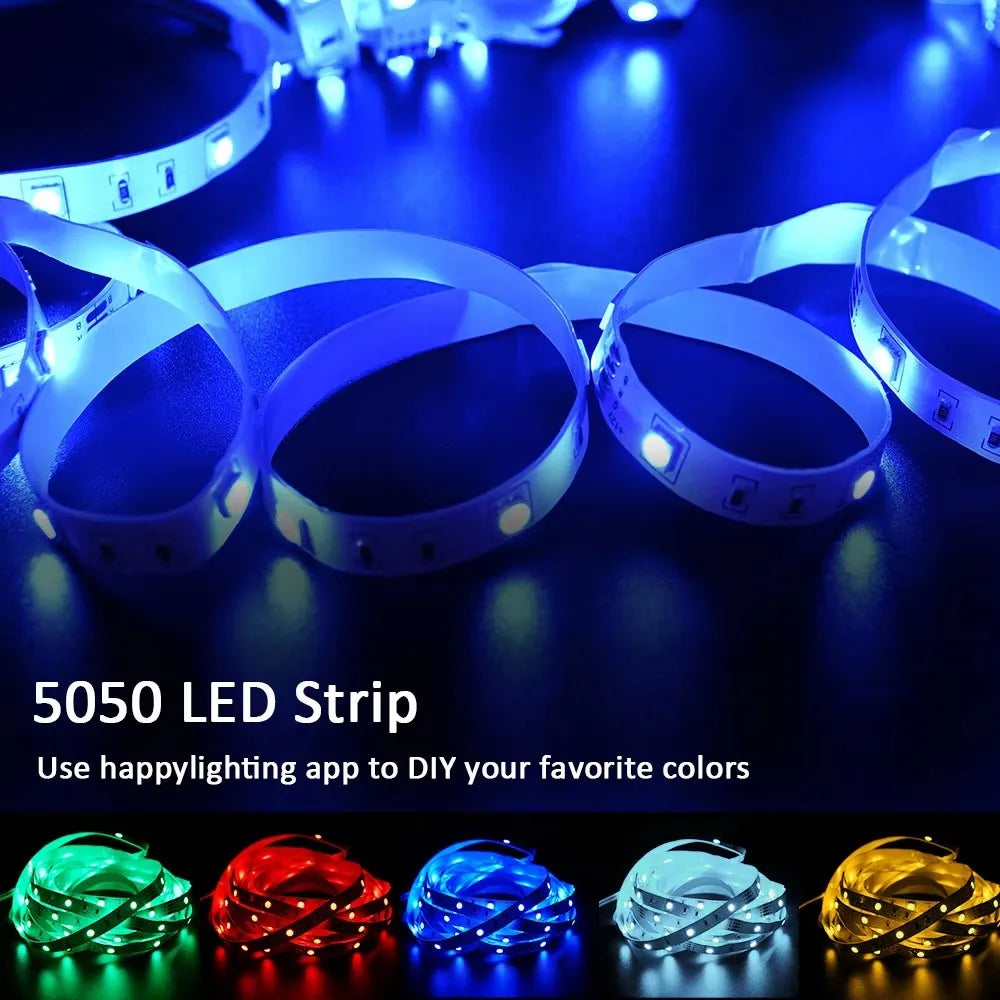 ruban led multicolore moderne adhésif télécommande synchronisation musicale controle application 10m 15m 20m 30m