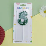 bougies chiffres vert dents crocodile sans flamme anniversaire décoration tringle numéros