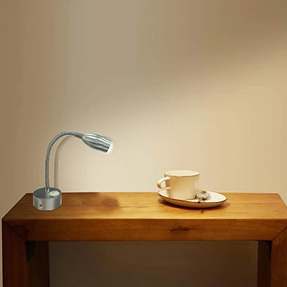 lampe flexible moderne noire rechargeable USB vis fixation minimaliste