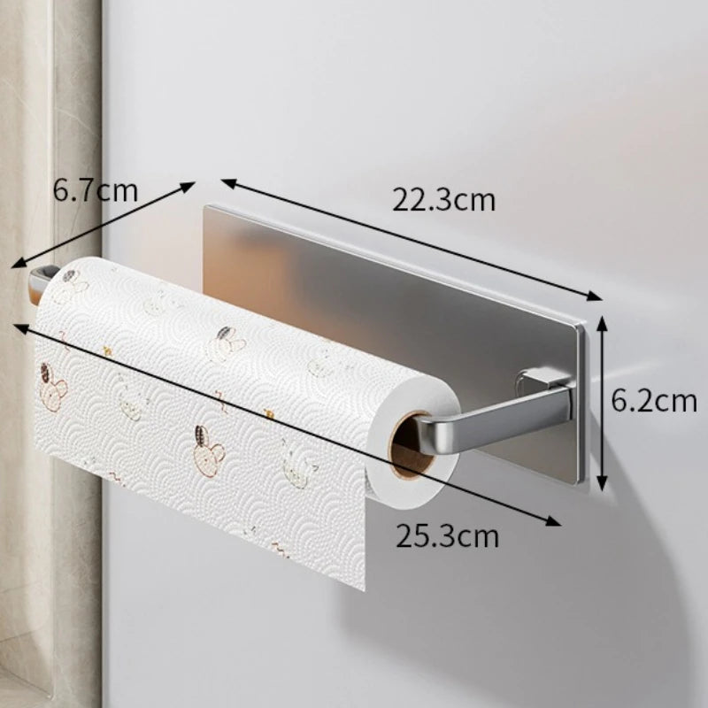 rack rangement magnétique multifonctionnel moderne papier rouleau motif imprimé noir blanc gris