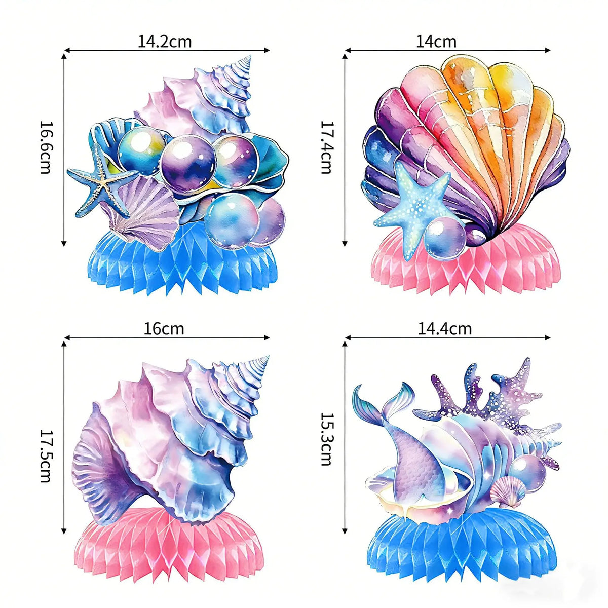 décoration fête anniversaire sirènes coquillages méduses étoiles mer bannières adhésives thème sous marin