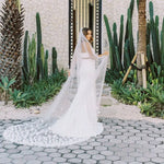 voile mariée blanc fleurs blanches classique prom wedding bohème romantique original trendy daily