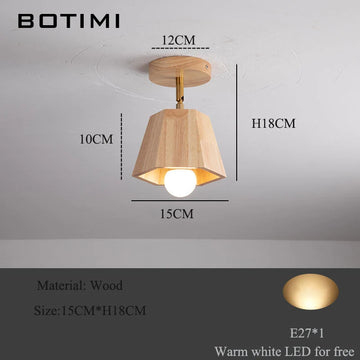 spots lumineux bois massif led moderne finition brillante éclairage quotidien murale 220v scandinave