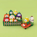 jouets légumes animés couleurs vives cartoon visage expressif décoration étagère chambre enfants adolescents