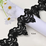 tissu dentelle noir floral ajouré polyester classique couture robe accessoire fête