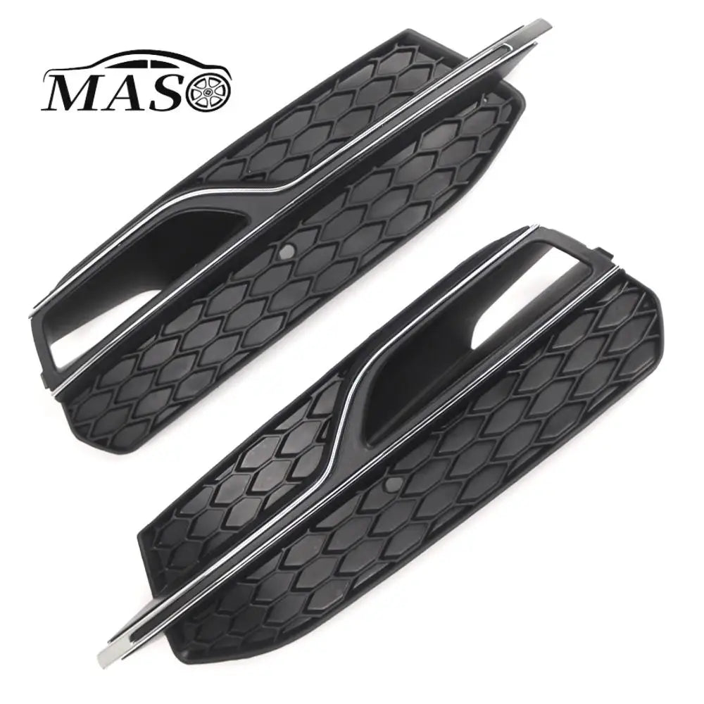 pare chocs arrière moderne noir texture géométrique grille 52cm 14.5cmAUDI A3 2014 2016