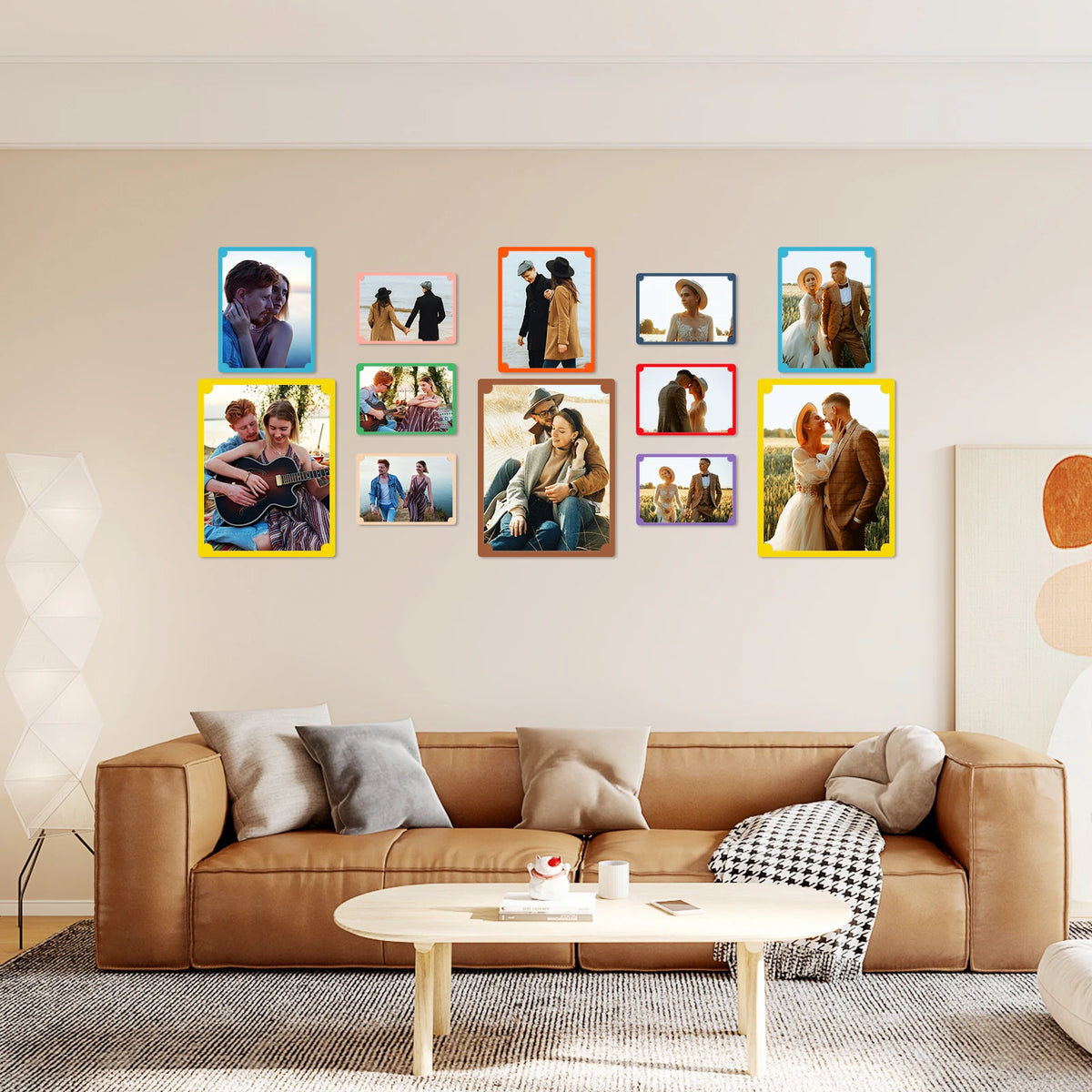 cadres photo carton moderne multicolore 4x6 5x7 6x8 pouces set 10