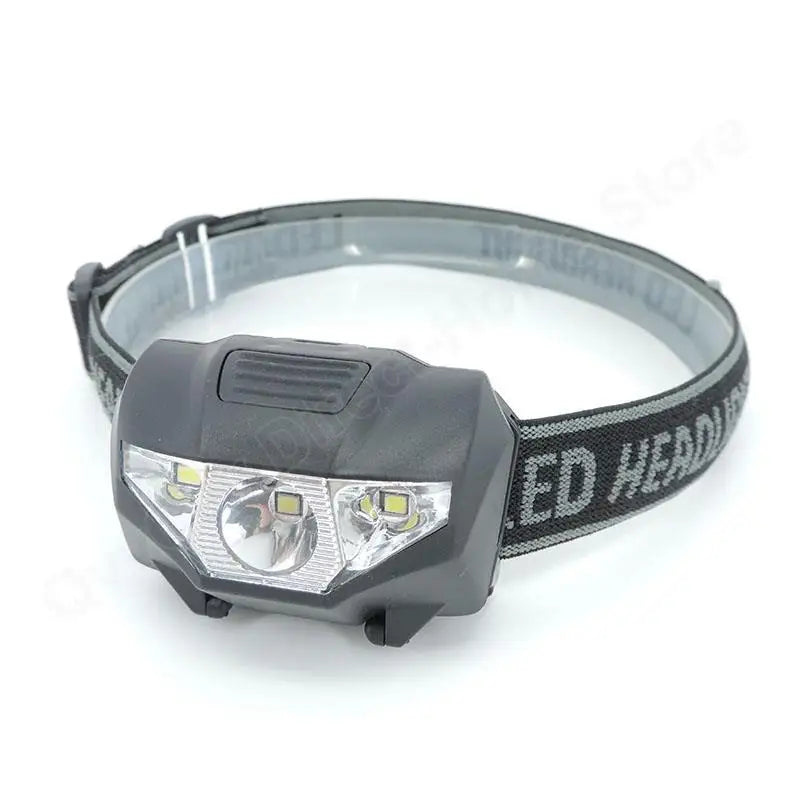 lampe frontale noire led aaa aa torchon randonnee camping headtorch ajustable