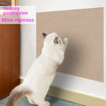tapis grattage chats gris beige texture tissée adhésif moderne 30x100cm