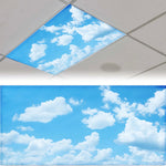 cache lumiere moderne nuages feuilles étoiles coraux adhésif bleu blanc vert noir