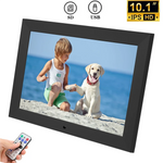 cadre photo numérique hd ips 10 pouces résolution 1280x800 noir blanc moderne pied incliné