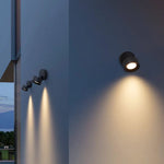 lampe murale moderne noir mat extérieure ip65 aluminium mur fixée