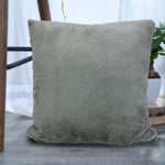 housse coussin carré gris texture bouclée moderne décoration intérieure double face jacquard polyester sieste