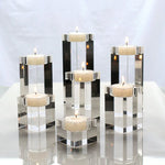 bougeoirs transparents modernes adhésifs bougie décoration mariage fête casa 5x5cm