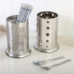 organisateur couverts moderne argenté perforations baguettes cuillères fourchettes rangement cuisine minimalistechinois