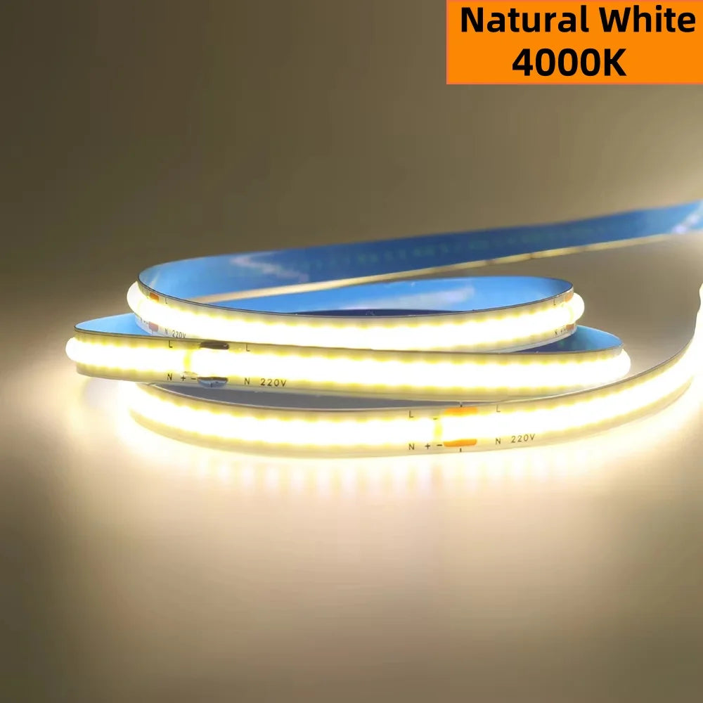 ruban led flexible jaune bleu adhésif 240 led 220v moderne haute luminuosité 3000k 4000k