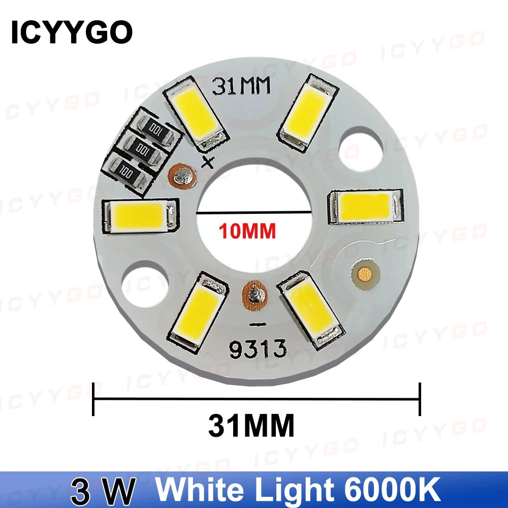 plaque led haute luminosité 3w blanc chaud 5v 31mm leds circulaire modernes