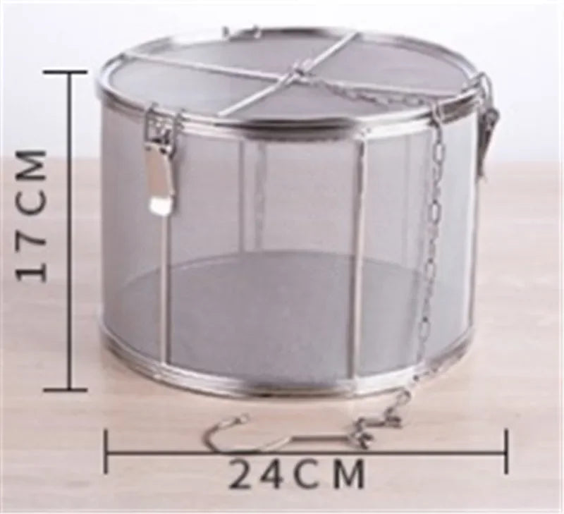 sacs assaisonnement acier inoxydable filtre cylindrique maille fine argenté moderne cuisine stockageversiblechains métalliques