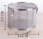 sacs assaisonnement acier inoxydable filtre cylindrique maille fine argenté moderne cuisine stockageversiblechains métalliques